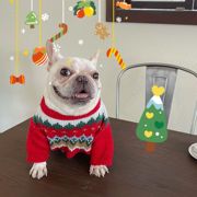 宠物狗狗衣服新年圣诞冬装厚毛衣泰迪比熊西高地柴犬柯基法斗
