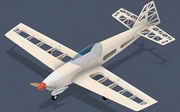 油动航模全轻木飞机 3D图