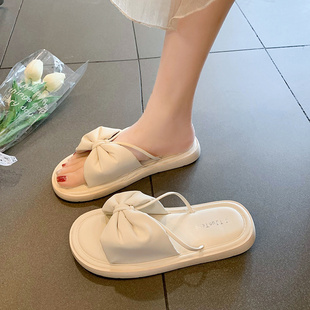 法式高级感平底凉鞋，女款夏季2024小众女士仙女风外穿拖鞋
