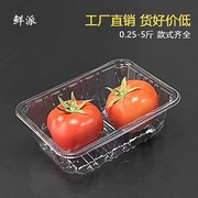 一次性水果打包盒透明塑料盒长方形食品盒蔬菜包装盒一斤装草莓盒