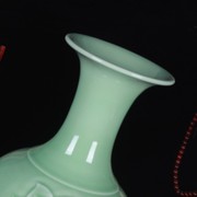 豆陶瓷花瓶仿古人工艺品釉瓶美家居装饰青摆设客厅玄关