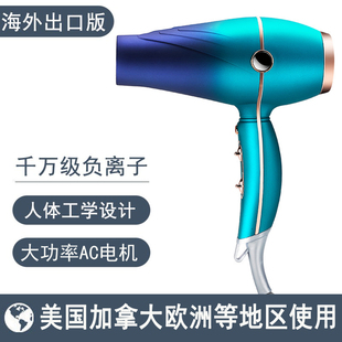 110v冷热风电吹风大功率负离子护发吹风机美国台湾日本使用吹风筒