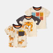 宝宝衣服婴儿短袖T恤卡通印花男童2-3岁1夏装儿童宝宝女小童上衣