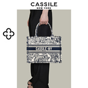 cassile卡思乐托特包刺绣女包大容量手提单肩子母包休闲通勤包女