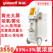 鱼跃制氧机9F-3AW3L医用家用吸氧机带雾化氧气机 制氧器5L9F-5AW