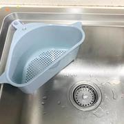 三角形厨房沥水篮水槽过滤网洗碗槽吸盘塑料置物架厨房抹布收纳篮