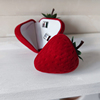 草莓造型耳钉戒指盒，首饰盒盒植绒仿真草莓盒创意饰品盒子
