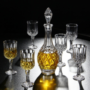 家用水晶玻璃威士忌套装酒杯酒樽瓶子摆件美式客厅家居装饰品酒具