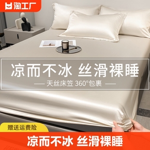 天丝床笠单件夏季冰丝床罩三件套床垫保护罩床单套全包2023年