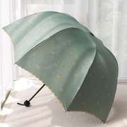 深拱形防晒防紫外线，蘑菇公主雨伞黑胶遮阳折叠晴雨，两用女太阳伞