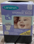 美国Lansinoh 兰思诺母乳保鲜袋预消毒储奶袋100片 旧包装质量好
