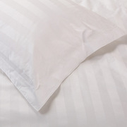 套子锻条纯白色床上用品，枕套枕套纯棉3cm枕头酒店宾馆全棉