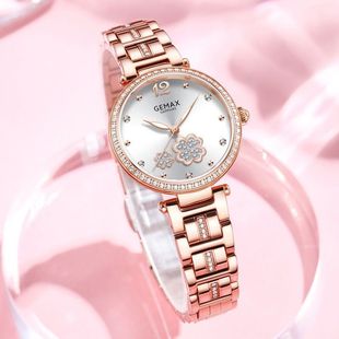 女防水表跨境时尚石英表手表，瑞士镶钻夜光，陶瓷精钢国产腕表