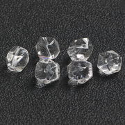 天然白水晶(白水晶，)切面散珠冰块冰种天然水晶diy不规则随形刻面珠
