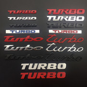 汽车涡轮增压TURBO金属改装车贴运动车身贴车尾标侧标个性装饰贴