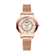 品牌手表防水冠琴款手表，女士石英表时尚，瑞士进口超薄夜光