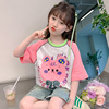 女童t恤夏装2024韩版洋气儿童半袖，夏季小女孩短袖体恤上衣潮