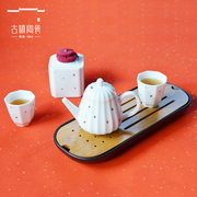 古镇陶瓷景德镇功夫茶具，陶瓷茶杯茶壶，茶盘套装家用泡茶茶器套组