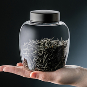 茶叶罐玻b璃家用密封罐透明小瓶子储物罐收纳储存罐带盖大号玻璃