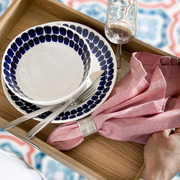 芬兰arabia复古陶瓷碗盘子北欧小众家用餐具精致盘碗碟套装情侣碗