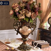 欧式奢华仿真花瓶摆件客厅，电视柜餐桌干花插花美式中式复古装饰品