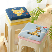 可爱卡通幼儿园儿童椅垫地上方形宝宝小坐垫，记忆棉学生凳子软垫子