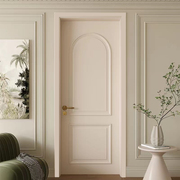 包安装卧室门套装门定制木门奶油风法式烤漆门室内实木静音房间门