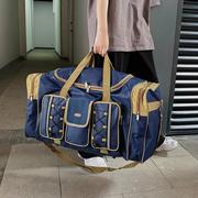 法国手提旅行包男女士行李袋超大容量斜跨旅行袋出差旅游行李包包