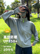 upf50+防晒衣女2024冰丝开衫，防紫外线透气户外运动轻薄防晒服