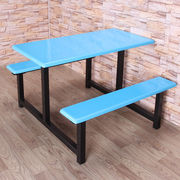 食堂餐桌椅玻璃钢长条形餐桌椅，一桌四椅一桌六椅学校餐厅桌椅快餐