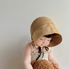 儿童防晒帽女童草帽夏季遮阳帽，草编宝宝帽子，男童太阳帽水桶渔夫帽