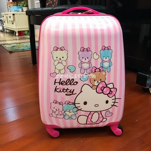 日本hellokitty儿童行李箱16寸小学生，旅游箱万向轮拉杆箱