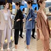 时尚职业西装套装女夏季韩版两件套纯色洋气西服显瘦百搭外套