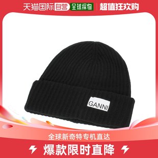韩国直邮gani女士毛毛毛线，帽子a3610099黑色gnh005