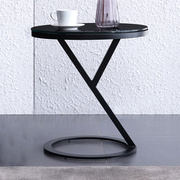 勇心沙发边几角几办公小茶几意式极简洽谈正方形钢化玻璃边桌