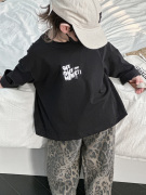 男童春装洋气时尚字母印花长袖T恤0-6岁中小儿童宝宝纯棉内搭上衣