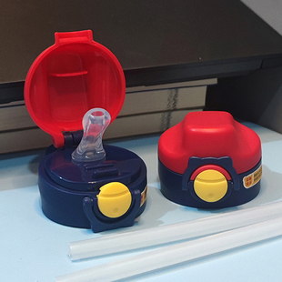 奥特曼儿童保温杯9003吸管，盖通用配件，保温瓶水壶弹跳防漏杯盖