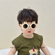 儿童墨镜夏季男童太阳眼镜宝宝，可爱外出防紫外线，遮阳镜女童防晒镜