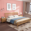 实木床架北欧风格现代简约1.5简易床日式民宿1.8米双人抽屉高箱床