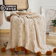 A类雪尼尔针织毛毯沙发毯子纱布盖毯夏季空调毯毛巾被午睡办公室