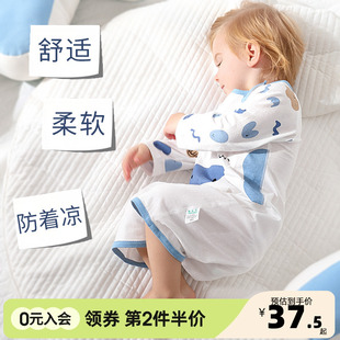 宝宝睡衣婴儿睡袍夏季薄款纯棉a类婴幼儿连体空调服男童儿童睡裙