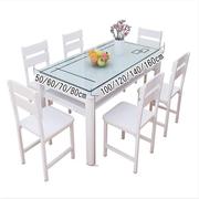 钢化玻璃餐桌椅组合家用正方形小方桌小户型厨房吃饭桌子餐厅
