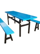 定制玻璃钢分体餐桌椅组合员工餐厅餐桌学生饭桌户外不锈钢连体餐