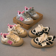 儿童板鞋低帮2023冬季男童鞋子女童运动鞋二棉加绒保暖棉鞋潮