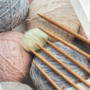 双尖碳化竹针棒针毛线，签竹签打毛线织毛衣，围巾编织工具40厘米