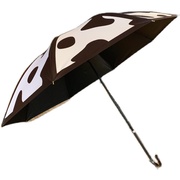 出口黑胶大伞面黑白奶牛遮阳伞长柄伞晴雨两用双人加大直柄防晒伞