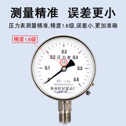 。不锈钢压力表气压水压y100抗震耐震气泵自来水水管暖气消防锅炉