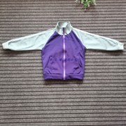 隆化县满族小学校服上衣春秋，紫色拼接灰色，长袖外套可来图定制印图