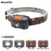 powerful2pcslotxpeq5ledheadlamp4modesfrontalflas