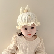 婴儿帽子夏季宝宝女遮阳帽，防晒帽渔夫帽春秋，薄款公主太阳帽婴幼儿